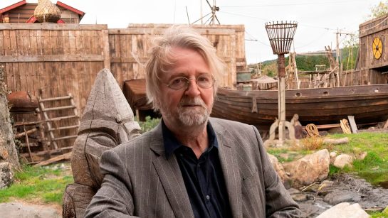 Майкл Хёрст на съемках сериала «Викинги»